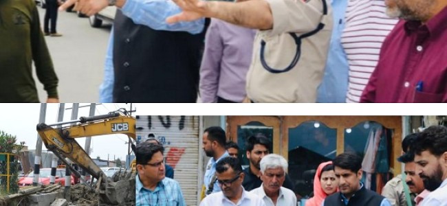 DC Srinagar conducts whirlwind tour of City; inspects ongoing major developmental projects DC Srinagar conducts whirlwind tour of City; inspects ongoing major developmental projects