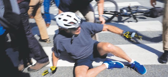 ‘I am good’: Biden falls from bike but is unhurt