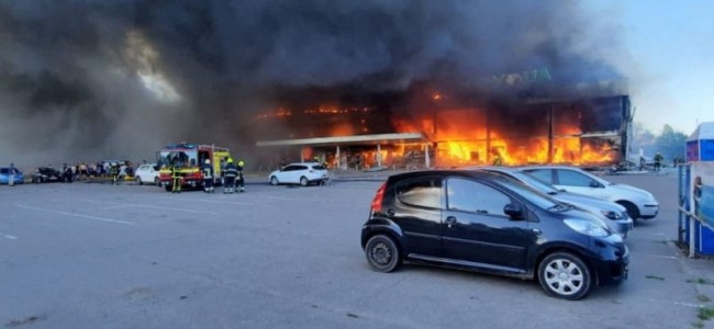 Missile strike on crowded mall kills 10 in Ukraine Missile strike on crowded mall kills 10 in Ukraine