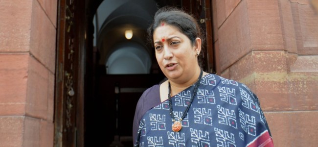 Smriti Irani tests Covid positive Smriti Irani tests Covid positive