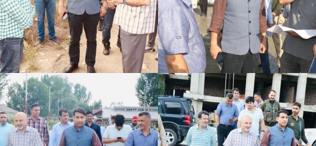 DC Srinagar inspects works on construction of Flyovers at Sanat Nagar, Nowgam and Bemina Junctions