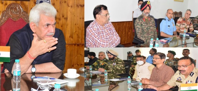 Lt Governor Chairs High Level Meeting to Review Rescue & Relief Operation at Shri Amarnath ji Holy Cave Lt Governor Chairs High Level Meeting to Review Rescue & Relief Operation at Shri Amarnath ji Holy Cave