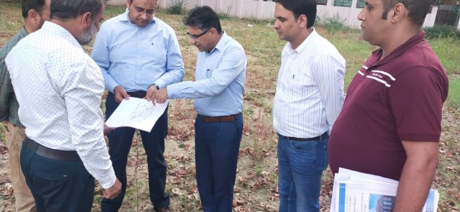 Bhagat visits site Sub Regional Science Centre at Lal Mandi Bhagat visits site Sub Regional Science Centre at Lal Mandi