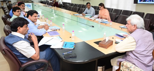 Lt Governor chairs high level meeting to review Sports activities in J&K Lt Governor chairs high level meeting to review Sports activities in J&K