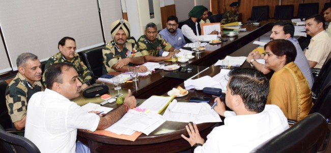 Div Com Jammu reviews status of land acquisition cases of BSF, Border issues Div Com Jammu reviews status of land acquisition cases of BSF, Border issues