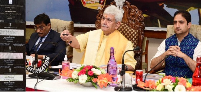 Lt Governor chairs review meeting of Srinagar District & Srinagar Municipal Corporation Lt Governor chairs review meeting of Srinagar District & Srinagar Municipal Corporation