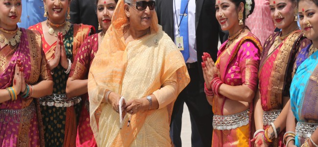 Sheikh Hasina meets Indian counterpart Narendra Modi at Hyderabad House Sheikh Hasina meets Indian counterpart Narendra Modi at Hyderabad House