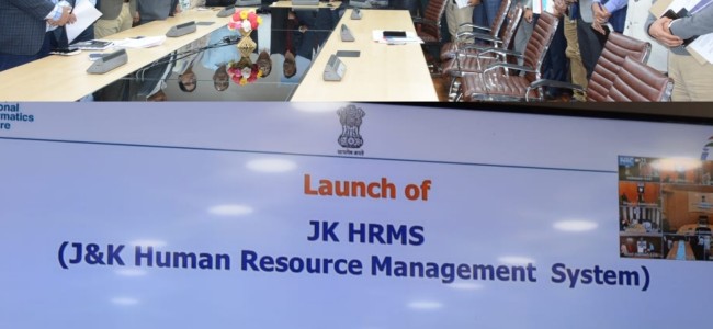 Chief Secretary launches online Human Resource Management System for JK employees Chief Secretary launches online Human Resource Management System for JK employees