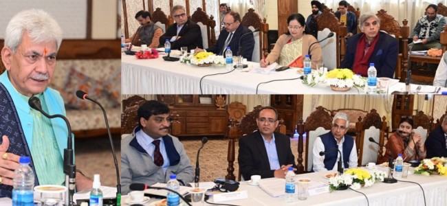 Lt Governor chairs first meeting of J&K Higher Education Council Lt Governor chairs first meeting of J&K Higher Education Council