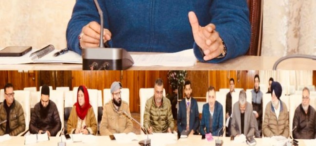 DC Srinagar reviews Sector Wise Physical/Financial status of Works under District Capex Plan DC Srinagar reviews Sector Wise Physical/Financial status of Works under District Capex Plan