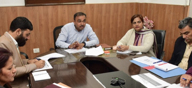 Div Com Jammu reviews implementation of PMAY-Urban scheme in districts