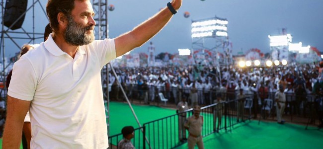 Rahul Gandhi hits out on centre’s policies, call it “backbone breaker” Rahul Gandhi hits out on centre’s policies, call it “backbone breaker”
