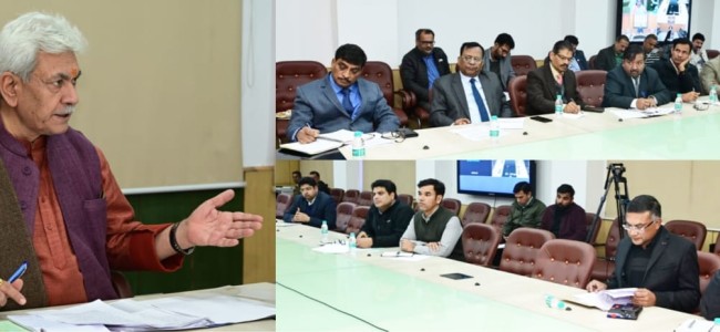 Lt Governor chairs a high-level meeting on preparations for G20 Summit meetings in J&K Lt Governor chairs a high-level meeting on preparations for G20 Summit meetings in J&K