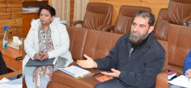 Advisor Bhatnagar reviews functioning of School Education, Animal/Sheep Husbandry Deptts