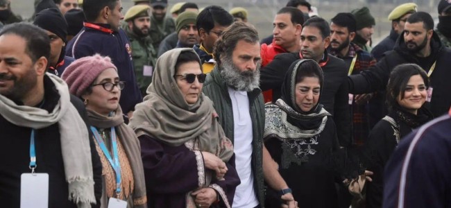 Rahul Gandhi pays tribute at Lethpora attack site Rahul Gandhi pays tribute at Lethpora attack site