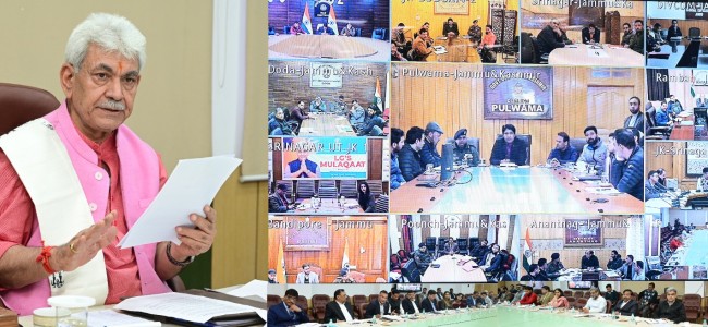 Lt Governor interacts with citizens who had filed their complaints on JKIGRAMS; several cases disposed on the spot Lt Governor interacts with citizens who had filed their complaints on JKIGRAMS; several cases disposed on the spot