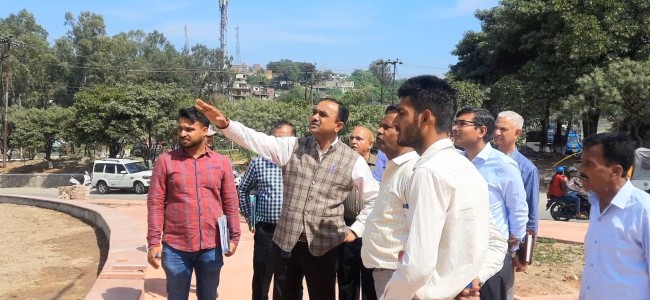 Div Com visits Transport Nagar to inspect ongoing upgradation works Div Com visits Transport Nagar to inspect ongoing upgradation works