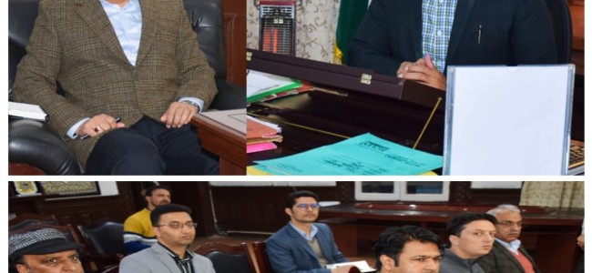 Div Com Kashmir chairs meeting on accommodation issues of PM Package Employees Div Com Kashmir chairs meeting on accommodation issues of PM Package Employees