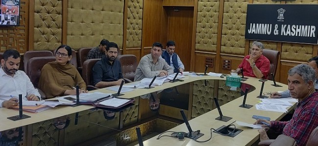 Dr Samoon reviews status of development works under Capex Budget, CSSs Dr Samoon reviews status of development works under Capex Budget, CSSs