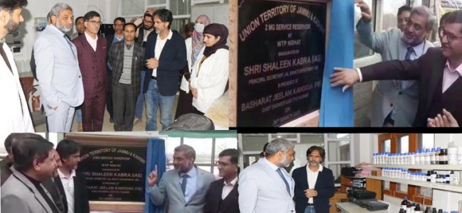 Shaleen Kabra inaugurates 2 MG Water Service Reservoir at Nishat Srinagar