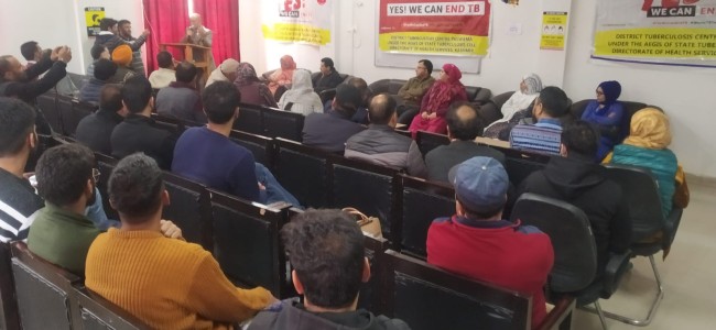 World TB DAY observed in Pulwama World TB DAY observed in Pulwama