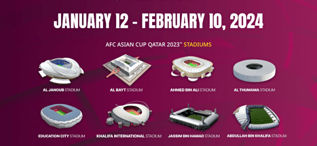 Six World Cup stadiums to be used for Asian Cup Six World Cup stadiums to be used for Asian Cup