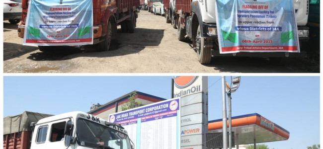 100 Trucks flagged-off to facilitate migratory tribal population 100 Trucks flagged-off to facilitate migratory tribal population