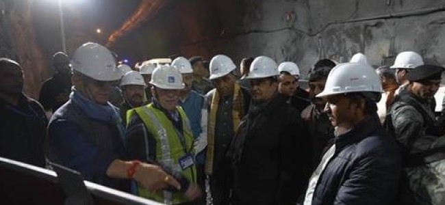 Shri Nitin Gadkari inspects Zojila Tunnel, Asia’s longest tunnel to establish all weather connectivity for Ladakh with Lieutenant Governor of Jammu and Kashmir Shri Manoj Sinha