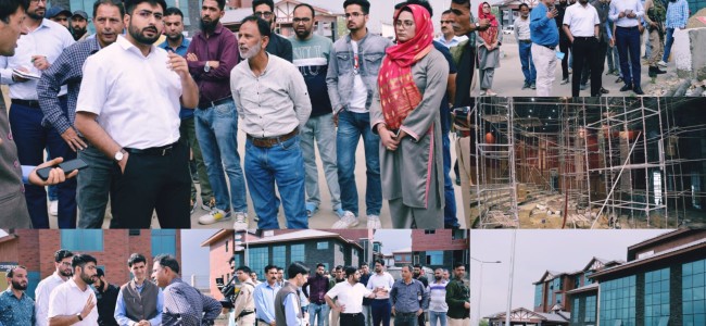 DC reviews progress of works at NIFT Campus Budgam DC reviews progress of works at NIFT Campus Budgam