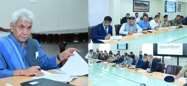 Lt Governor chairs 5th UT level meeting of NCORD Lt Governor chairs 5th UT level meeting of NCORD