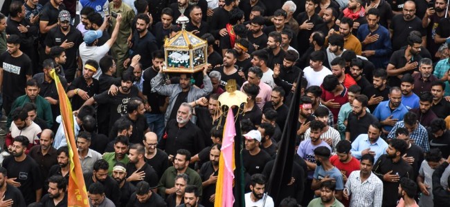 8th Muharram procession taken out on the traditional route in Kashmir valley after 34 years