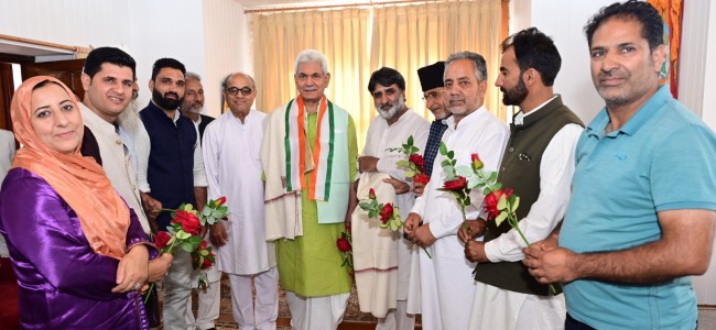Delegation of Gandhi Global Family calls on Lt Governor Delegation of Gandhi Global Family calls on Lt Governor