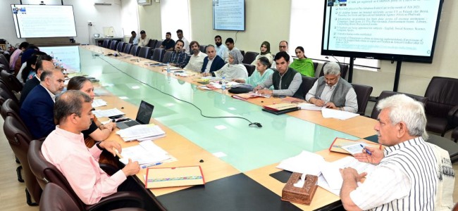 Lt Governor reviews implementation of Social Welfare Schemes in UT of J&K Lt Governor reviews implementation of Social Welfare Schemes in UT of J&K