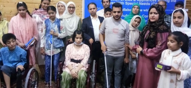 Samagra Shiksha, ALIMCO organise aids, appliances distribution camp for CWSN at Srinagar Samagra Shiksha, ALIMCO organise aids, appliances distribution camp for CWSN at Srinagar
