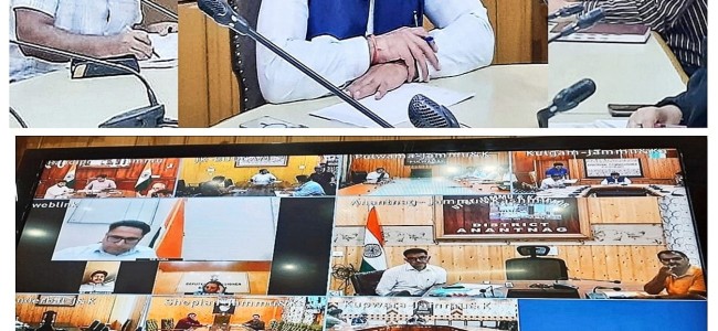 Div Com Kashmir reviews physical progress of Transit Accommodation for PM Package employees Div Com Kashmir reviews physical progress of Transit Accommodation for PM Package employees