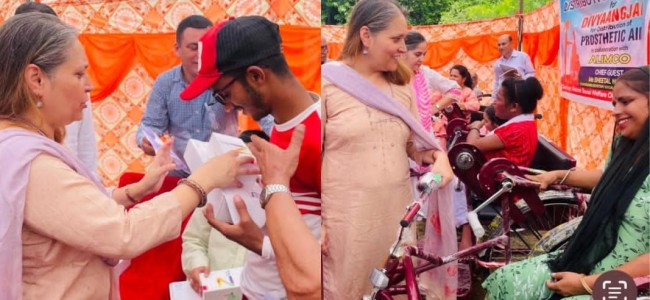 Sheetal Nanda inaugurates three day Assistive Devices distribution camp at Jammu Sheetal Nanda inaugurates three day Assistive Devices distribution camp at Jammu