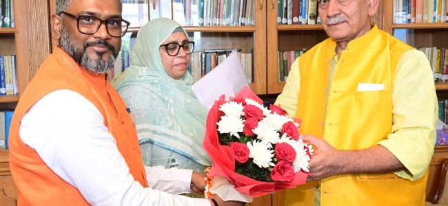 National Consultant Pradhan Mantri TB Mukt Bharat Abhiyaan calls on Lt Governor National Consultant Pradhan Mantri TB Mukt Bharat Abhiyaan calls on Lt Governor