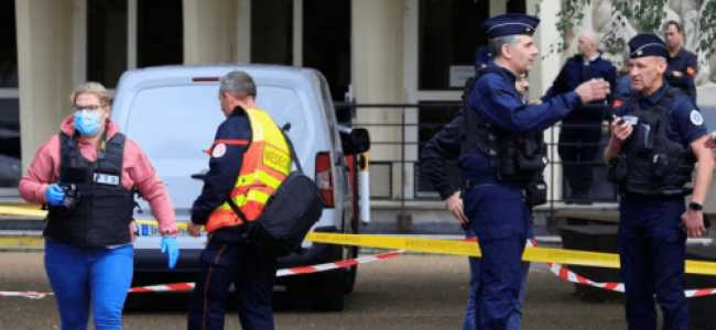 Teacher stabbed to death in attack at French school