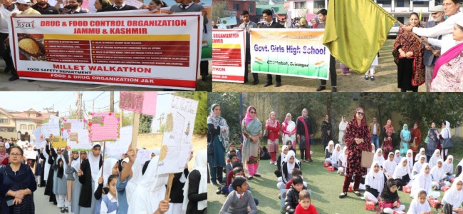 Srinagar Admin organizes *Millets Walkathon* under ‘Eat Right challenge’ celebrating 2023 as ‘International Year of Millets’ Srinagar Admin organizes *Millets Walkathon* under ‘Eat Right challenge’ celebrating 2023 as ‘International Year of Millets’