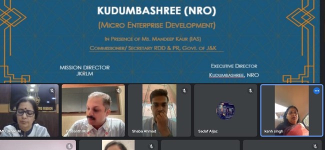 JKRLM signs MoU with Kudumbashree NRO to support Micro Enterprise Development prog in UT JKRLM signs MoU with Kudumbashree NRO to support Micro Enterprise Development prog in UT