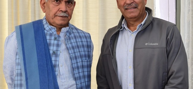 Vice President J&K Apni Party calls on Lt Governor Vice President J&K Apni Party calls on Lt Governor