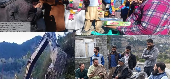 Several hamlets of Bhadarkote, Karnah to get road connectivity for the first time Several hamlets of Bhadarkote, Karnah to get road connectivity for the first time