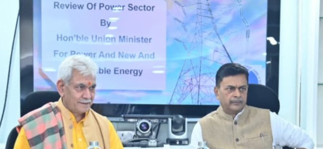 Union Power Minister assures adequate power for J&K during winter, lauds UT govt’s initiatives toward energy conservation Union Power Minister assures adequate power for J&K during winter, lauds UT govt’s initiatives toward energy conservation