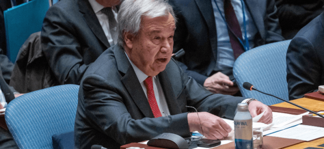 UN chief urges world to reject refusal of two states UN chief urges world to reject refusal of two states