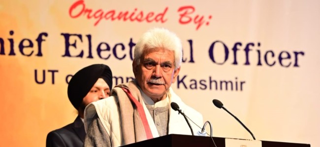 Lt Governor attends 14th National Voters’ Day celebration in Jammu Lt Governor attends 14th National Voters’ Day celebration in Jammu