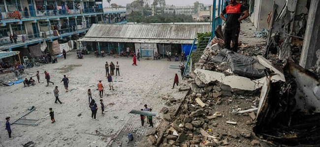 Israeli strike on UN school in Gaza leaves 40 dead Israeli strike on UN school in Gaza leaves 40 dead