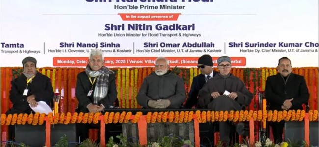 PM Modi Meets Engineers and Workers After Inaugurating Z-Morh Tunnel PM Modi Meets Engineers and Workers After Inaugurating Z-Morh Tunnel